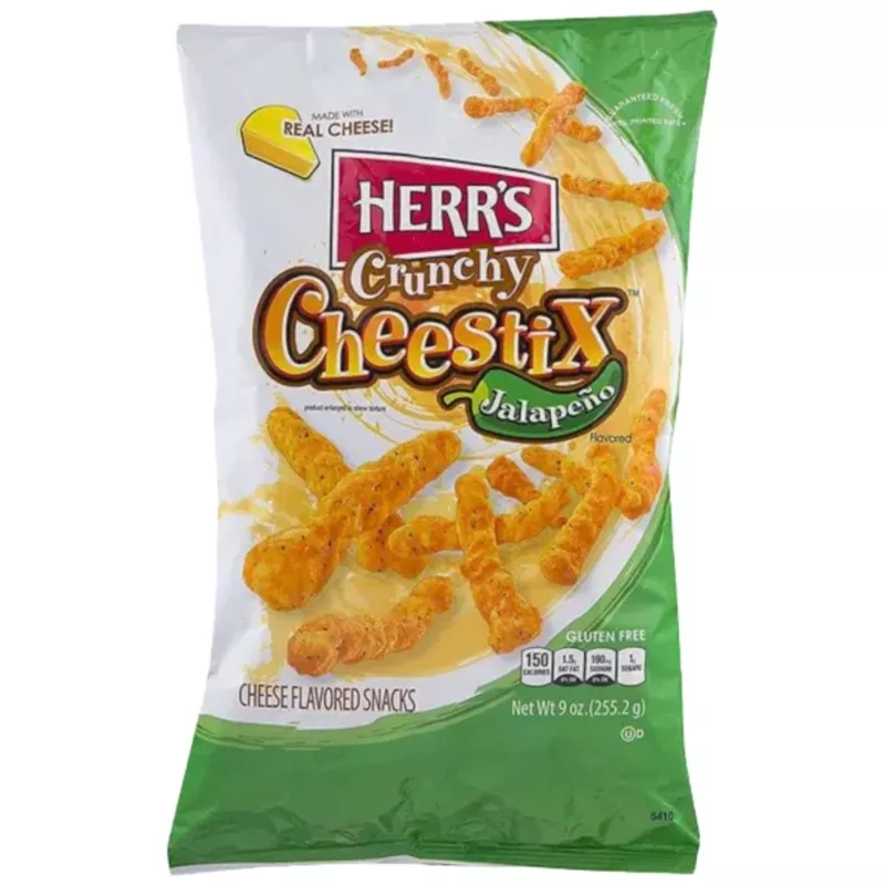 Herr’s Jalapeno Crunchy Cheestix – 8oz (227g)