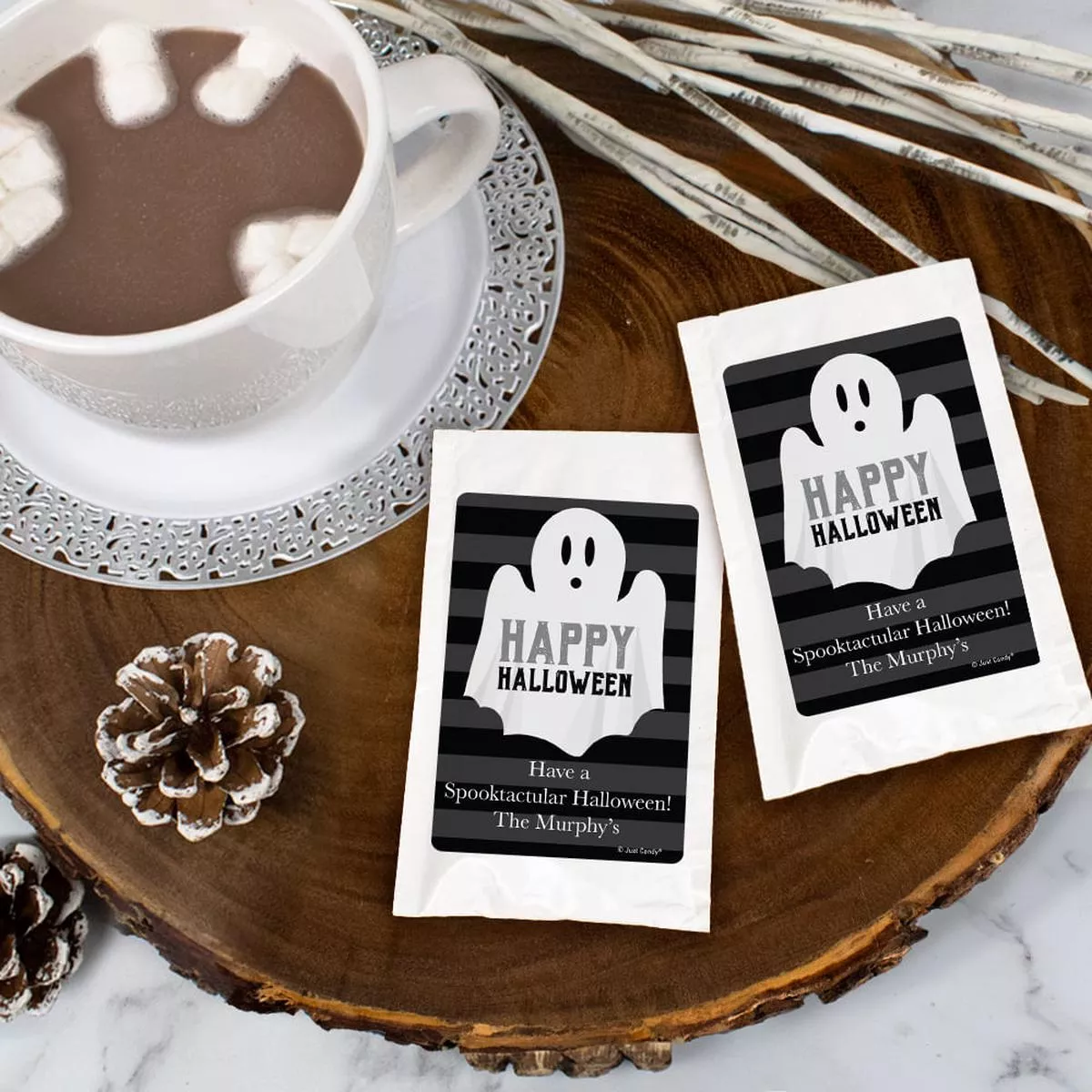 Personalized Halloween Hot Cocoa – Ghost